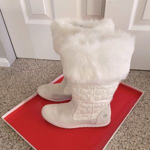Authentic Coach Suede and Fur boots